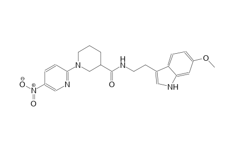 3-piperidinecarboxamide, N-[2-(6-methoxy-1H-indol-3-yl)ethyl]-1-(5-nitro-2-pyridinyl)-