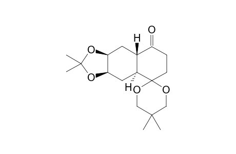 (+-)trans-(4a.alpha.,8a.beta.-4,4-(2,2-Dimethylpropylenedioxy)-6.beta.,8.beta.-(isopropylidenedioxy)-2,3,4,4a,5,6,7,8,8a-octahydro-1-naphthylenone