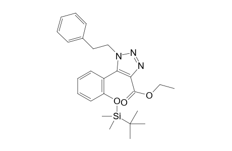 Ethyl 5-(2-((tert-butyldimethylsilyl)oxy)phenyl)-1-phenethyl-1H-1,2,3-triazole-4-carboxylate