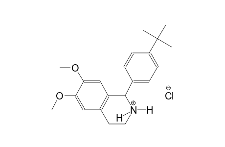 isoquinolinium, 1-[4-(1,1-dimethylethyl)phenyl]-1,2,3,4-tetrahydro-6,7-dimethoxy-, chloride