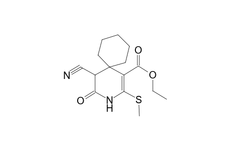 Ethyl 7-cyano-10-methylsulfanyl-8-oxo-9-azaspiro[5.5]undec-10-ene-11-carboxylate