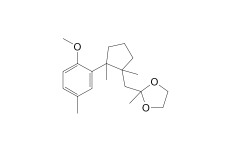 1,2-Dimethyl-1-[2,2-(ethylenedioxy)propyl]-2-(2-methoxy-5-methylphenyl)cyclopentane
