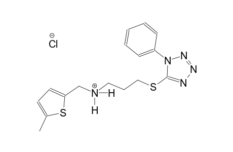 N-[(5-methyl-2-thienyl)methyl]-3-[(1-phenyl-1H-tetraazol-5-yl)sulfanyl]-1-propanaminium chloride