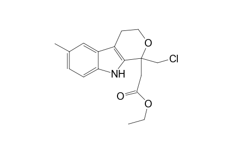 3-(1-Chloromethyl-6-methyl-1,3,4,9-tetrahydropyrano[3,4-b]indol-1-yl)acetic acid ethyl ester