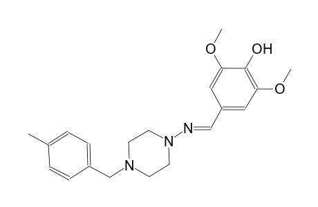phenol, 2,6-dimethoxy-4-[(E)-[[4-[(4-methylphenyl)methyl]-1-piperazinyl]imino]methyl]-