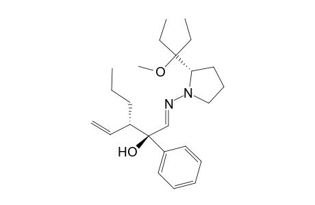 (2S,2'R,3'S)-2-(1-Ethyl-1-methoxypropyl)-1-(2'-hydroxy-2'-phenyl-3'-propyl-1'-pent-4'-enylideneamino)pyrrolidine