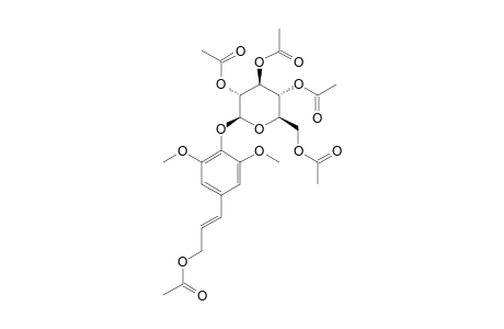 SYRINGIN-PENTAACETATE;1-ACETOXY-3-(3,5-DIMETHOXY)-4-O-(2,3,4,6-TETRAACETYL-BETA-D-GLUCOPYRANOSYLPHENYL)-2-PROPENE