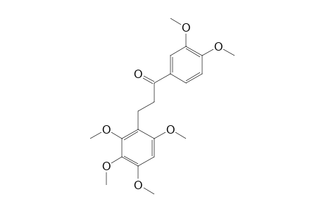 TACCABULIN_B;1-(3,4-DIMETHOXYPHENYL)-3-(2,3,4,6-TETRAMETHOXYPHENYL)-PROPAN-1-ONE
