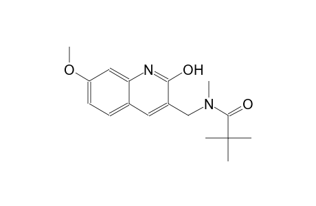 N-[(2-hydroxy-7-methoxy-3-quinolinyl)methyl]-N,2,2-trimethylpropanamide