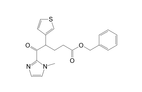 Benzyl 5-(1-methyl-1H-imidazol-2-yl)-5-oxo-4-(3-thienyl)-pentanoate
