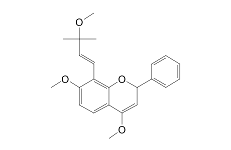 8-[(E)-3-Hydroxy-3-methylbut-1-enyl]-7-methoxy-2-phenyl-2,3-dihydrochromen-4-one, 2me derivative