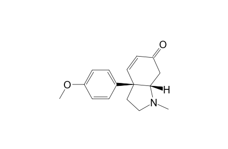 6H-Indol-6-one, 1,2,3,3a,7,7a-hexahydro-3a-(4-methoxyphenyl)-1-methyl-, (3aR-cis)-