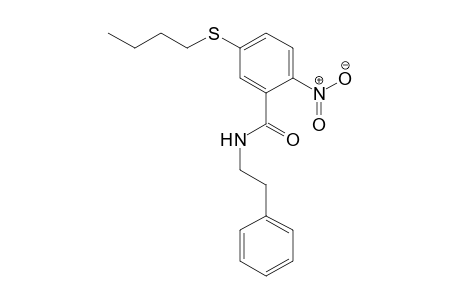 Benzamide, 5-(butylthio)-2-nitro-N-(2-phenylethyl)-