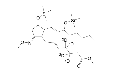 Bistrimethylsilyl 3,3,4,4-tetradeutero prostaglandin E2 methoxime methylester