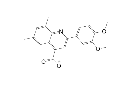 2-(3,4-dimethoxyphenyl)-6,8-dimethyl-4-quinolinecarboxylate