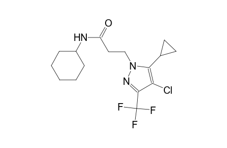 3-[4-chloro-5-cyclopropyl-3-(trifluoromethyl)-1H-pyrazol-1-yl]-N-cyclohexylpropanamide