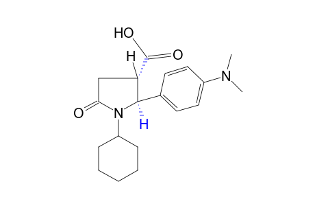 trans-1-CYCLOHEXYL-2-[p-(DIMETHYLAMINO)PHENYL]-5-OXO-3-PYRROLIDINECARBOXYLIC ACID