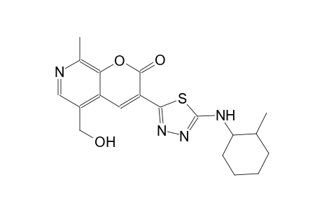 5-(hydroxymethyl)-8-methyl-3-{5-[(2-methylcyclohexyl)amino]-1,3,4-thiadiazol-2-yl}-2H-pyrano[2,3-c]pyridin-2-one