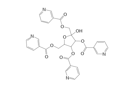 1,3,4,6-Tetrakis-O-(3-pyridinylcarbonyl)hex-2-ulofuranose