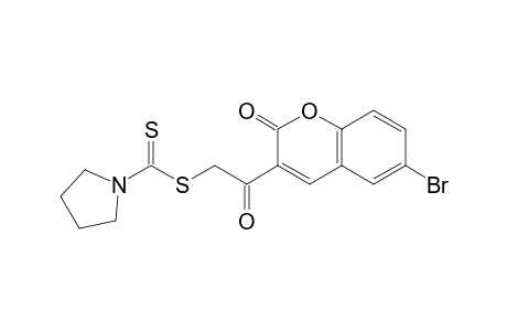 6-Bromo-3-[(l-pyrrolidinylthiocarbamoylthio)acetyl]coumarin