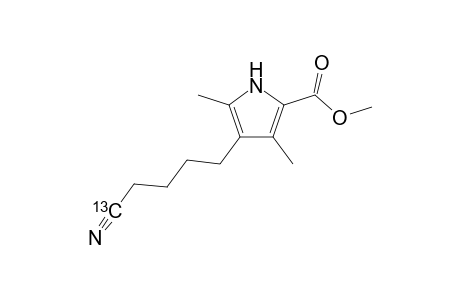 Methyl 3,5-Dimethyl-4-(4-13C-cyanobutyl)-1H-pyrrole-2-carboxylate