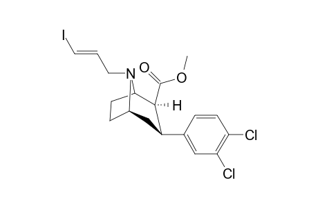 N-(3-Iodoprop-2(E)-enyl)-2.beta.-carbomethoxy-3.beta.-(3',4'-dichlorophenyl)nortropane