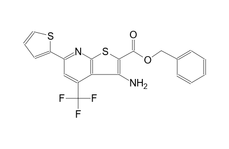 thieno[2,3-b]pyridine-2-carboxylic acid, 3-amino-6-(2-thienyl)-4-(trifluoromethyl)-, phenylmethyl ester