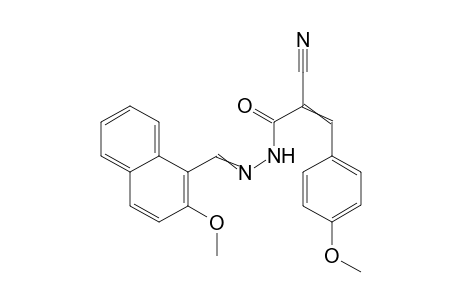 2-Cyano-N-(2-methoxynaphthalen-1-yl)methylene)-3-(4-methoxyphenyl)acrylohydrazide