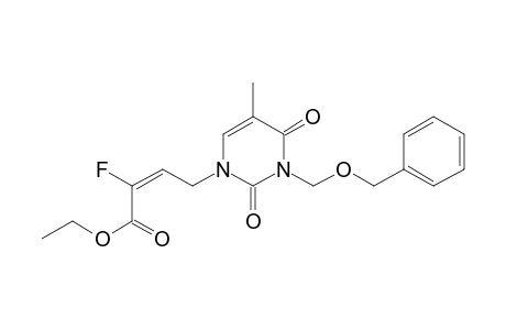(E)-2-fluoro-4-[5-methyl-2,4-dioxo-3-(phenylmethoxymethyl)-1-pyrimidinyl]-2-butenoic acid ethyl ester