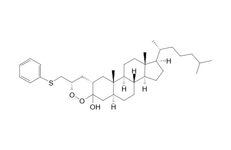 (2S,2'S,3R)-2-[2'-Hydroxyperoxy-3'-(phenylthio)propyl]-5.alpha.-cholestan-3-one 2',3-peroxyhemiacetal