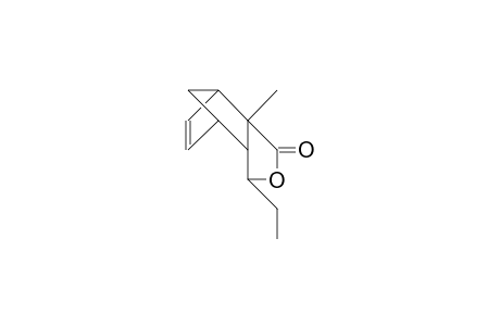 exo-5-Ethyl-exo-2-methyl-4-oxa-endo-tricyclo(5.2.1.0/2,6/)dec-8-en-3-one