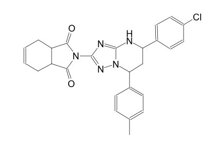 2-[5-(4-chlorophenyl)-7-(4-methylphenyl)-4,5,6,7-tetrahydro[1,2,4]triazolo[1,5-a]pyrimidin-2-yl]-3a,4,7,7a-tetrahydro-1H-isoindole-1,3(2H)-dione