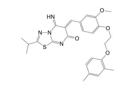 7H-[1,3,4]thiadiazolo[3,2-a]pyrimidin-7-one, 6-[[4-[2-(2,4-dimethylphenoxy)ethoxy]-3-methoxyphenyl]methylene]-5,6-dihydro-5-imino-2-(1-methylethyl)-, (6Z)-