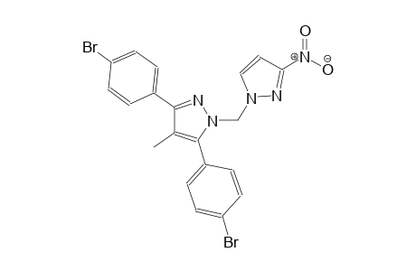 3,5-bis(4-bromophenyl)-4-methyl-1-[(3-nitro-1H-pyrazol-1-yl)methyl]-1H-pyrazole