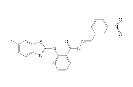 2-[(6-METHYL-1,3-BENZOTHIAZOL-2-YL)-AMINO]-N'-(3-NITRO-BENZYLIDENE)-PYRIDINE-3-CARBOHYDRAZIDE