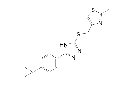 3-(p-tert-butylphenyl)-5-{[(2-methyl-4-thiazolyl)methyl]thio}-4H-1,2,4-triazole