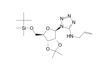 1H-Tetrazol-5-amine, 1-[5-O-[(1,1-dimethylethyl)dimethylsilyl]-2,3-O-(1-methylethylidene)-.beta.-D-ribofuranosyl]-N-2-propenyl-