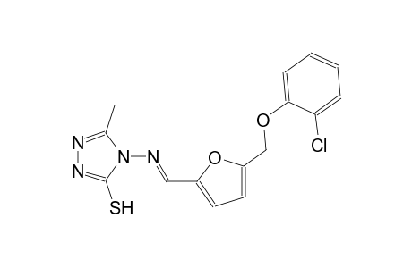 4-[((E)-{5-[(2-chlorophenoxy)methyl]-2-furyl}methylidene)amino]-5-methyl-4H-1,2,4-triazole-3-thiol