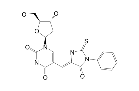 5-[1-(2-DEOXY-BETA-D-ERYTHRO-PENTOFURANOSYL)-URACIL-5-YL_METHYLENE]-3-PHENYL-2-THIOHYDANTOIN
