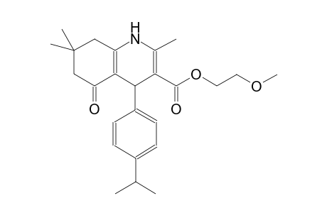 2-Methoxyethyl 4-(4-isopropylphenyl)-2,7,7-trimethyl-5-oxo-1,4,5,6,7,8-hexahydro-3-quinolinecarboxylate