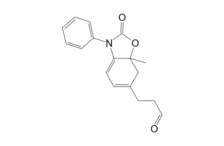 3-(7a-Methyl-2-oxo-3-phenyl-2,3,7,7a-tetrahydrobenzo[d]oxazol-6-yl)propanal