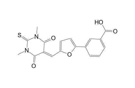 3-{5-[(1,3-dimethyl-4,6-dioxo-2-thioxotetrahydro-5(2H)-pyrimidinylidene)methyl]-2-furyl}benzoic acid