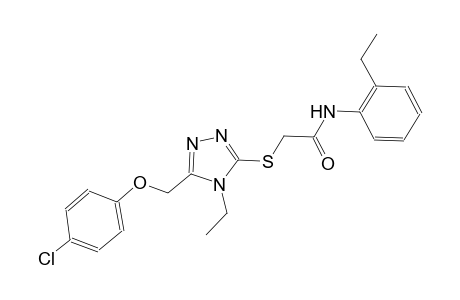2-({5-[(4-chlorophenoxy)methyl]-4-ethyl-4H-1,2,4-triazol-3-yl}sulfanyl)-N-(2-ethylphenyl)acetamide