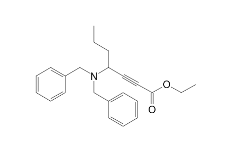 Ethyl 4-(dibenzylamino)-2-heptynoate