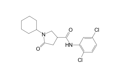 1-Cyclohexyl-N-(2,5-dichlorophenyl)-5-oxo-3-pyrrolidinecarboxamide