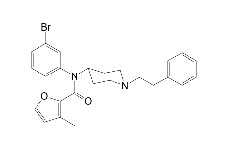 N-(3-Bromophenyl)-3-methyl-N-[1-(2-phenylethyl)piperidin-4-yl]furan-2-carboxamide