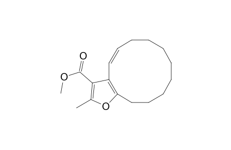 Cyclododeca[b]furan-3-carboxylic acid, 6,7,8,9,10,11,12,13-octahydro-2-methyl-, methyl ester, (E)-