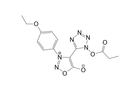1-Propionoxy-5-[3-(4-ethoxyphenyl)sydnon-4-yl]tetrazole