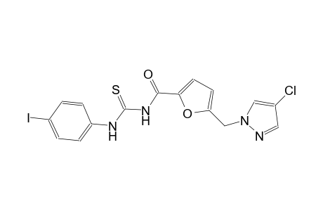 N-{5-[(4-chloro-1H-pyrazol-1-yl)methyl]-2-furoyl}-N'-(4-iodophenyl)thiourea