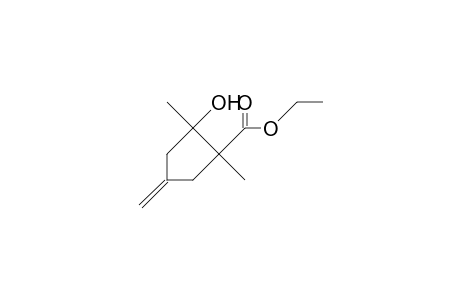 2-Hydroxy-1,2-dimethyl-4-methylidene-cyclopentanecarboxylic acid, ethyl ester diastereomer 1